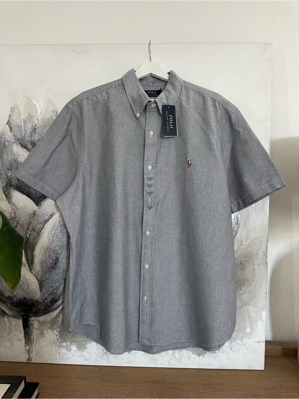 Polo by Ralph Lauren Short-Sleeve Button-Down Shirt - Light Gray